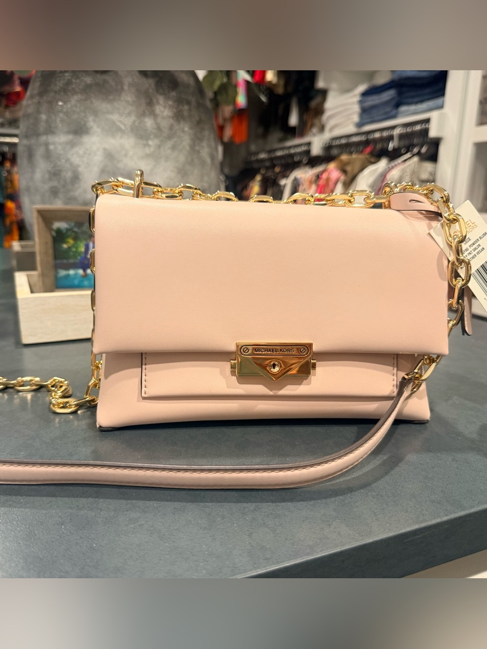 Michael Kors Cece Medium Flap Pocket Shoulder Bag | Powder Blush | NWT